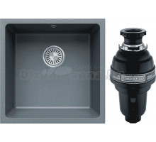Комплект Мойка Tolero Classic R-128 грей + Измельчитель Bone Crusher BC 1000-AS