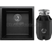 Комплект Мойка Tolero Classic R-128 уголь + Измельчитель Bone Crusher BC 910-AS