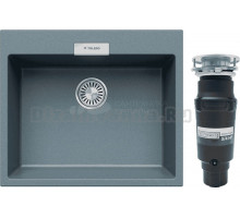 Комплект Мойка Tolero Loft TL-580 грей + Измельчитель Bone Crusher BC 910-SL-Slim Line