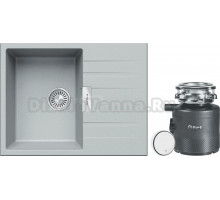 Комплект Мойка Tolero Loft TL-650 платина + Измельчитель Bort Alligator X