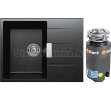 Комплект Мойка Tolero Loft TL-650 уголь + Измельчитель Bort Titan 4000