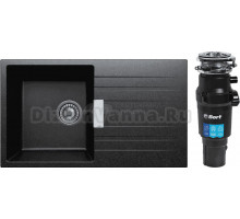 Комплект Мойка Tolero Loft TL-750 уголь + Измельчитель Bort Titan 7000