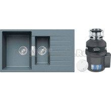 Комплект Мойка Tolero Loft TL-860 грей + Измельчитель Bort Titan 9000