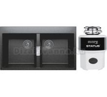 Комплект Мойка Tolero Loft TL-862 уголь + Измельчитель Status Next 400