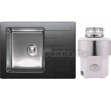 Комплект Мойка Tolero Twist TTS-660 уголь + Измельчитель Status Premium 350