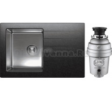 Комплект Мойка Tolero Twist TTS-760 уголь + Измельчитель Zorg Inox D ZR-38 D