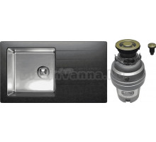 Комплект Мойка Tolero Twist TTS-860 уголь + Измельчитель Zorg ZR-75 D BRONZE