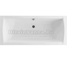 Акриловая ванна Excellent Aquaria Lux Slim 180x80 см, встраиваемая, белая, на ножках