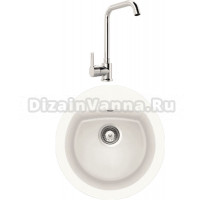 Комплект Мойка Schock Eclipse 45 Cristalite альпина + Смеситель MEGA Ege MG-PL10 хром