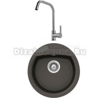 Комплект Мойка Schock Eclipse 45 Cristalite баварский камень + Смеситель MEGA City MG- ZRV104 хром