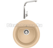 Комплект Мойка Schock Eclipse 45 Cristalite лунный камень + Смеситель MEGA Mega MG-SUN03