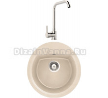 Комплект Мойка Schock Eclipse 45 Cristalite эверест + Смеситель MEGA Ege MG-PL10 хром