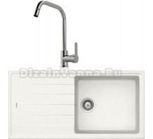 Комплект Мойка Schock Element 60D Large Cristalite альпина + Смеситель MEGA City MG- ZRV104 хром