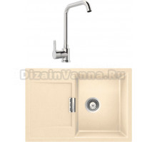 Комплект Мойка Schock Eton 45D Cristadur аворио + Смеситель MEGA Ege MG-PL10 хром