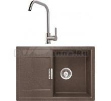 Комплект Мойка Schock Eton 45D Cristadur бронза + Смеситель MEGA City MG- ZRV104 хром