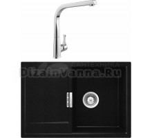 Комплект Мойка Schock Eton 45D Cristadur пуро + Смеситель MEGA Mega MG-SUN03