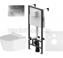 Комплект Damixa Jupiter DX77.IS30251.1700 кнопка смыва хром