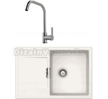 Комплект Мойка Schock Eton 50D Cristadur поларис + Смеситель MEGA City MG- ZRV104 хром