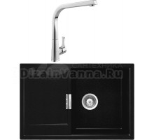 Комплект Мойка Schock Eton 50D Cristadur пуро + Смеситель MEGA Mega MG-SUN03