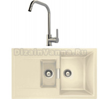 Комплект Мойка Schock Eton 60D Cristadur аворио + Смеситель MEGA City MG- ZRV104 хром