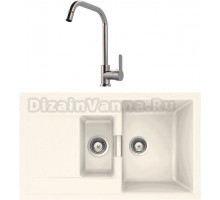 Комплект Мойка Schock Eton 60D Cristadur магнолия + Смеситель MEGA City MG- ZRV104 хром