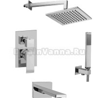 Душевой комплект Paffoni Elle KITEL019CR120 С ВНУТРЕННЕЙ ЧАСТЬЮ, верхний душ 20 см, хром