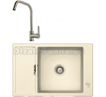 Комплект Мойка Schock Eton 60D Small Cristadur аворио + Смеситель MEGA City MG- ZRV104 хром