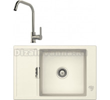 Комплект Мойка Schock Eton 60D Small Cristadur магнолия + Смеситель MEGA City MG- ZRV104 хром