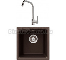 Комплект Мойка Schock Euro 40 (N-100) Cristalite мокка + Смеситель MEGA City MG- ZRV104 хром