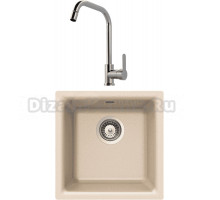 Комплект Мойка Schock Euro 40 (N-100) Cristalite эверест + Смеситель MEGA City MG- ZRV104 хром