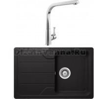 Комплект Мойка Schock Formhaus 45 D Cristalite неро + Смеситель MEGA Mega MG-SUN03