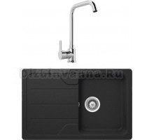 Комплект Мойка Schock Formhaus 45 D Cristalite оникс + Смеситель MEGA Ege MG-PL10 хром