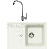 Комплект Мойка Schock Genius 45D Small (D-100S) Cristalite альпина + Смеситель MEGA City MG- ZRV104 хром