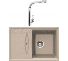 Комплект Мойка Schock Genius 45D Small (D-100S) Cristalite саббиа + Смеситель MEGA Mega MG-SUN03