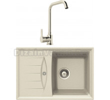 Комплект Мойка Schock Genius 45D Small (D-100S) Cristalite эверест + Смеситель MEGA Ege MG-PL10 хром