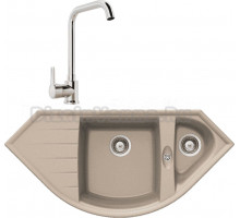 Комплект Мойка Schock Genius 90C (C-150) Cristalite саббиа + Смеситель MEGA Ege MG-PL10 хром