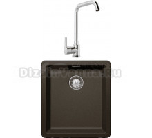 Комплект Мойка Schock Greenwich 45 Cristadur бронза + Смеситель MEGA Ege MG-PL10 хром