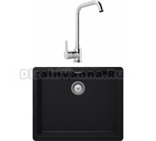 Комплект Мойка Schock Greenwich 60 Cristadur пуро + Смеситель MEGA Ege MG-PL10 хром