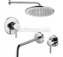 Комплект для ванной Paffoni Light KITLIG011CR006 С ВНУТРЕННЕЙ ЧАСТЬЮ, хром