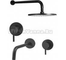 Комплект для ванной Paffoni Light KITLIG011NO006 С ВНУТРЕННЕЙ ЧАСТЬЮ, черный