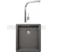 Комплект Мойка Schock Greenwich 700975 45 Cristadur серебристый камень + Смеситель MEGA Mega MG-SUN03