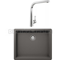 Комплект Мойка Schock Greenwich 701039U 60 Cristadur серебристый камень + Смеситель MEGA Mega MG-SUN03