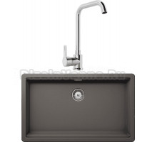 Комплект Мойка Schock Greenwich 701044U 80 Cristadur серебристый камень + Смеситель MEGA Ege MG-PL10 хром