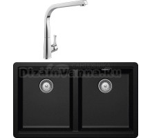 Комплект Мойка Schock Greenwich 701066U 80-2 Cristadur магма + Смеситель MEGA Mega MG-SUN03