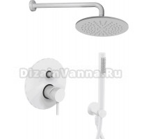Душевой комплект Paffoni Light KITLIG015BOKING С ВНУТРЕННЕЙ ЧАСТЬЮ, верхний душ 30 см, белый