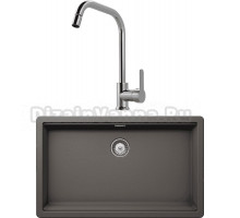 Комплект Мойка Schock Greenwich 80 Cristadur серебристый камень + Смеситель MEGA City MG- ZRV104 хром