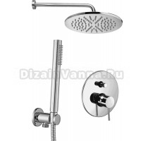 Душевой комплект Paffoni Light KITLIG015CRKING С ВНУТРЕННЕЙ ЧАСТЬЮ, верхний душ 30 см, хром