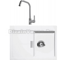 Комплект Мойка Schock Horizont 40D Small (D-100S) Cristadur поларис + Смеситель MEGA City MG- ZRV104 хром