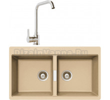 Комплект Мойка Schock Horizont 90 (N-200) Cristadur аворио + Смеситель MEGA Ege MG-PL10 хром