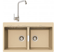 Комплект Мойка Schock Horizont 90 Cristadur аворио, интегрированная + Смеситель MEGA Ege MG-PL10 хром